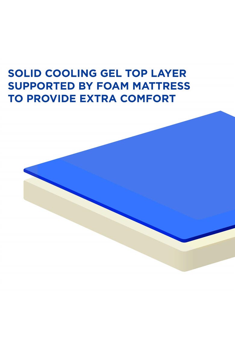 Self Dog Cooling Mat, Solid Gel Based Pet Cooling Mat with Foam Based Bolster Bed, Alternate, color, Grey