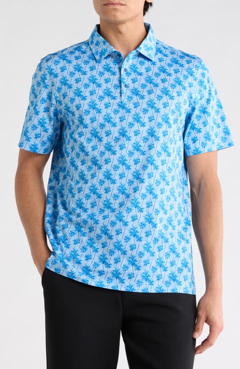 Palm Tree Cotton Knit Polo