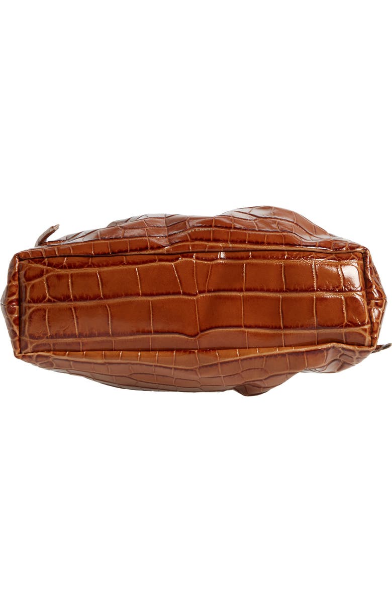 Mansur Gavriel Mini Cloud Croc Embossed Leather Clutch, Alternate, color,