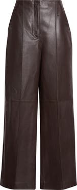 A.L.C. Liam Pintuck Wide Leg Leather Pants