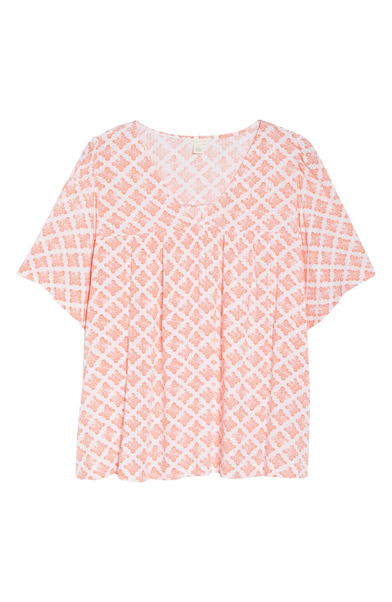 Caslon<sup>®</sup> Print V-Neck Gauze Top, Alternate, color, 