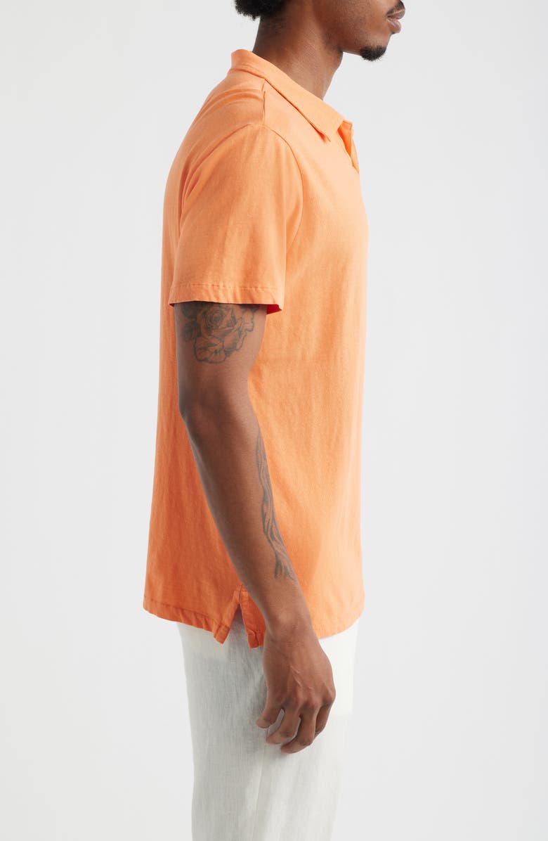 Polo Ralph Lauren Standard Fit Cotton & Linen Polo, Alternate, color, Resort Orange