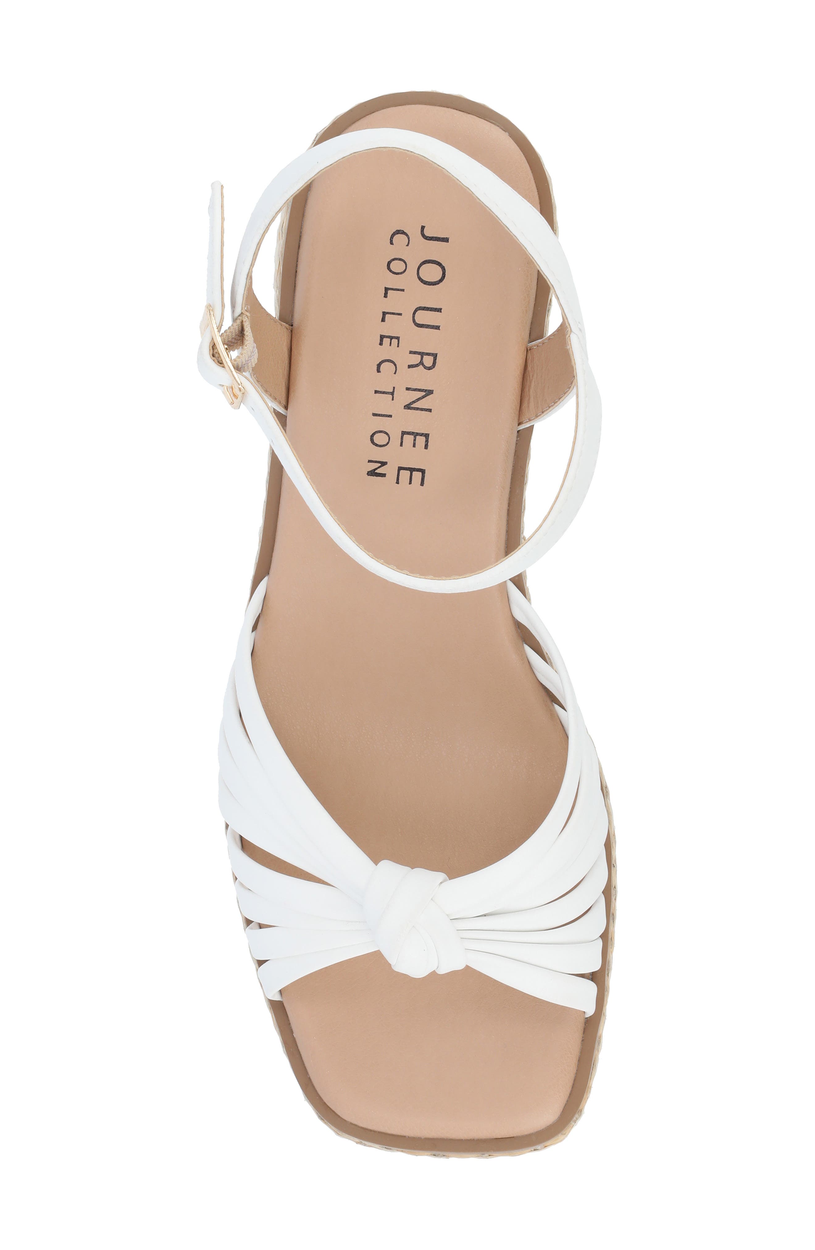 Journee Collection Hally Espadrille Platform Sandal, Alternate, color, Off White