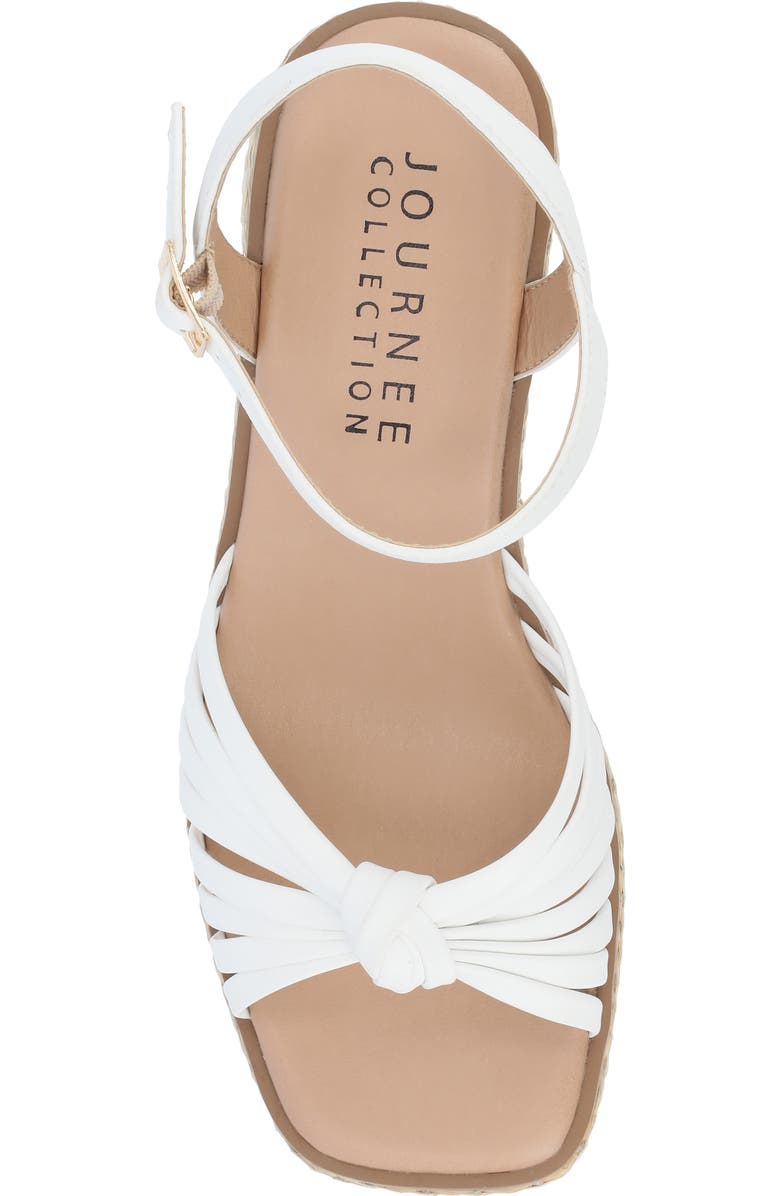 Journee Collection Hally Espadrille Platform Sandal, Alternate, color, Off White