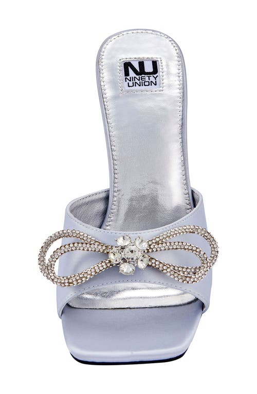 Ninety Union Regal Bow Slide Sandal In Silver