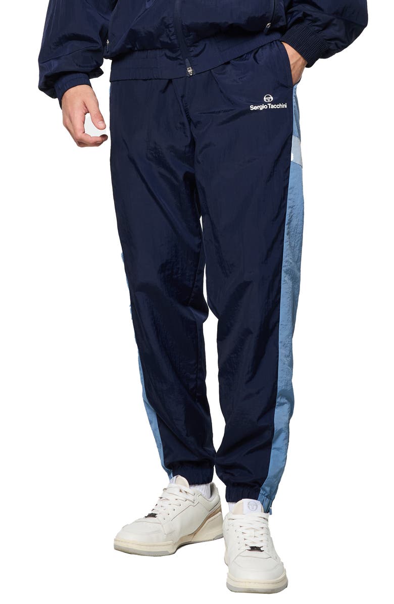 Sergio Tacchini Angolo Zip Cuff Crinkle Nylon Track Pants, Main, color,