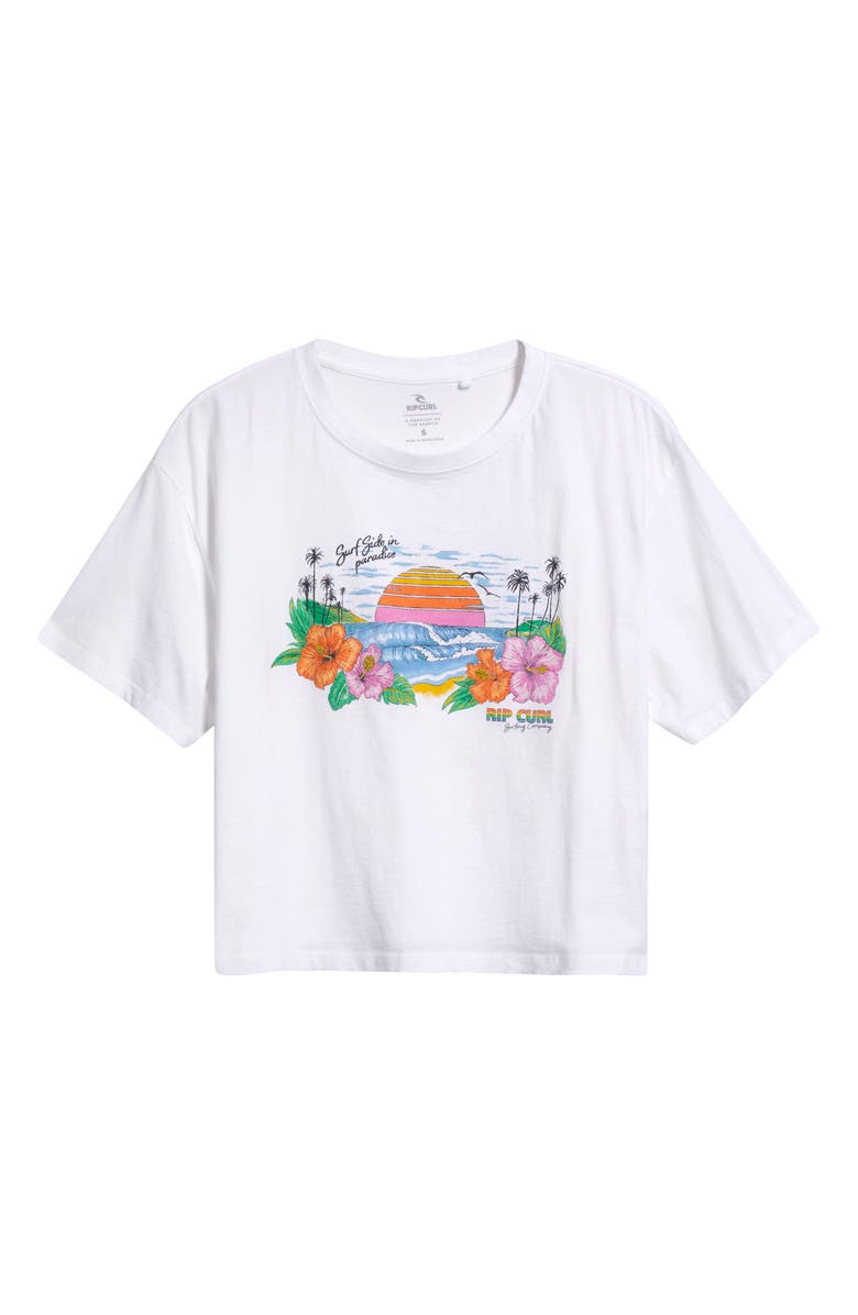 Rip Curl Sun Rays Relaxed Graphic T-Shirt, Alternate, color, Optical White
