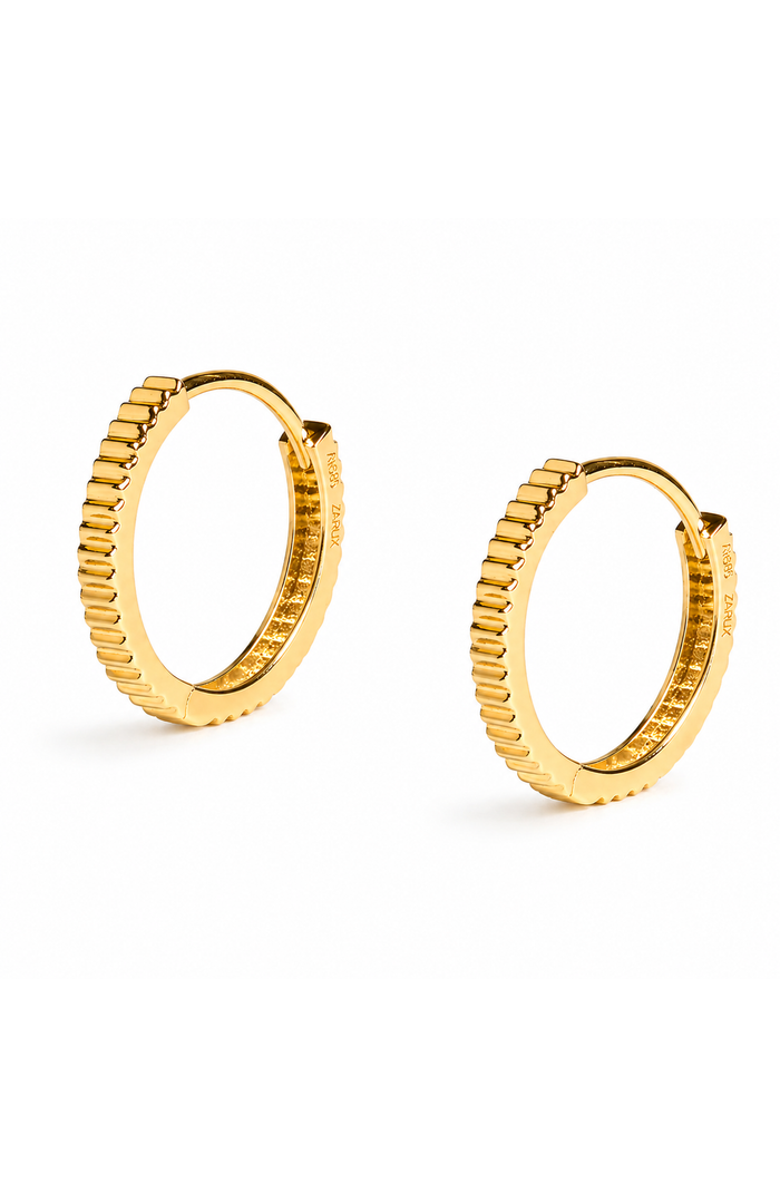 ZARUX Golden Halo Hoops 2mm, Main, color, Yellow Gold