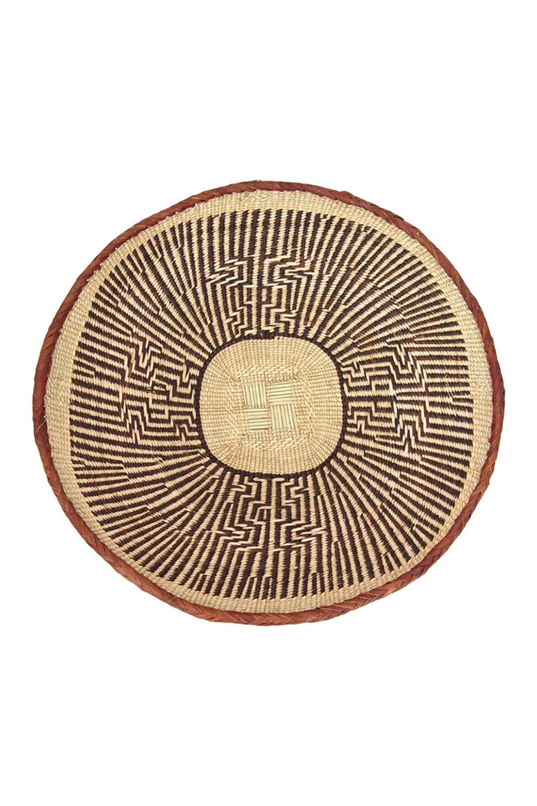 Tonga Wall Decor Basket, Main, color, Brown