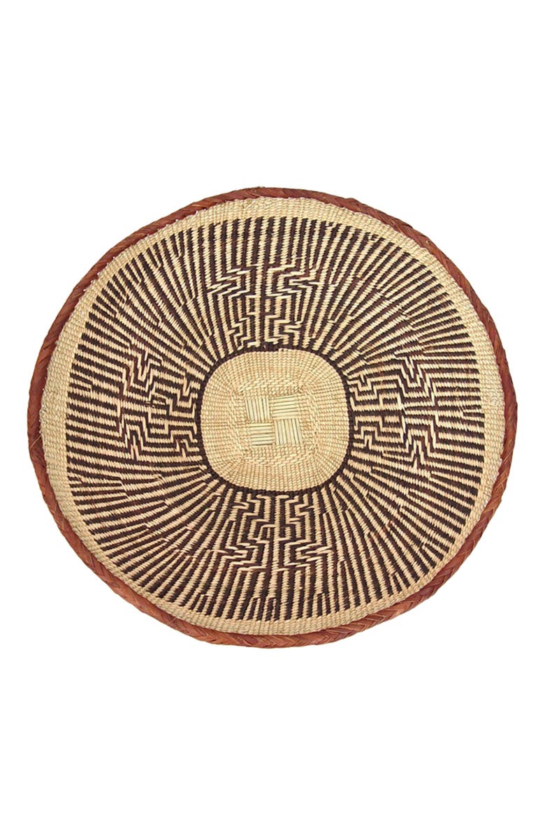 Mbare Tonga Wall Decor Basket, Main, color, Brown