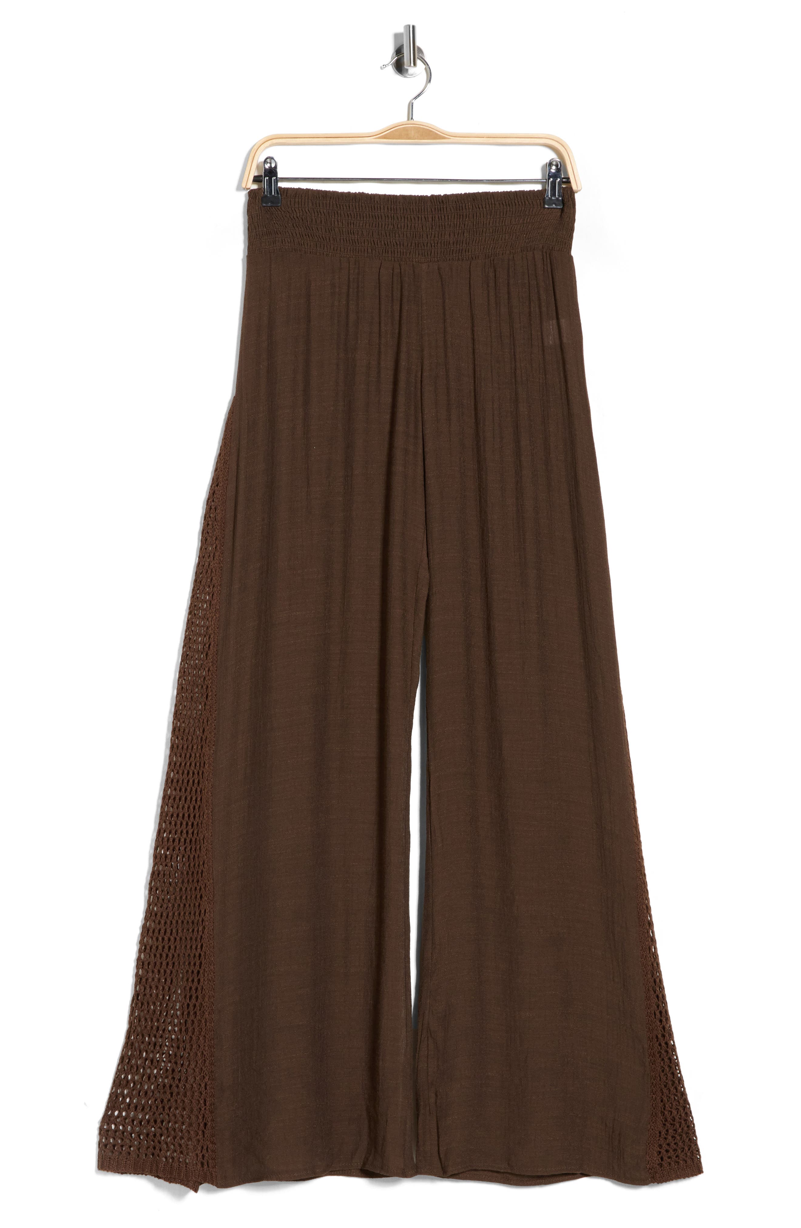 Elan Crochet Panel Cover-Up Pants