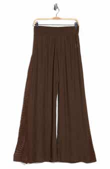 Elan Crochet Panel Cover-Up Pants