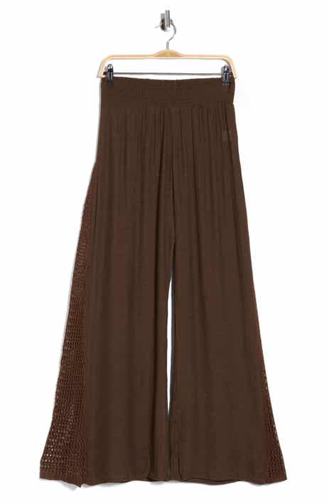 Elan Crochet Panel Cover-Up Pants
