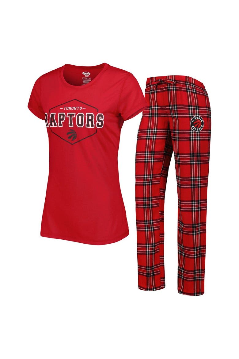 Women's Concepts Sport Red/Black Toronto Raptors Badge T-Shirt & Pajama Pants Sleep Set, Main, color, Red