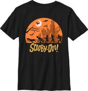 Scooby Doo Boy's Scooby Doo Moon Silhouette Chase Graphic T-Shirt