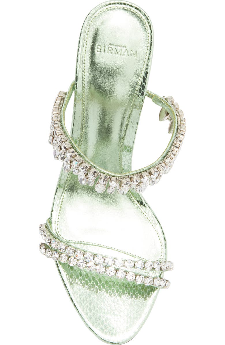Alexandre Birman Crystal Fringe Sandal, Alternate, color, Mint