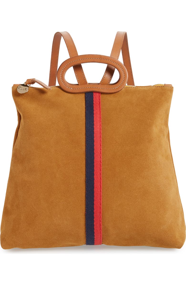 Clare V. Marcelle Suede Backpack, Main, color,