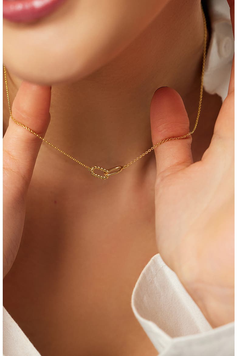 Juniper Oval Link Necklace, Alternate, color, GOLD