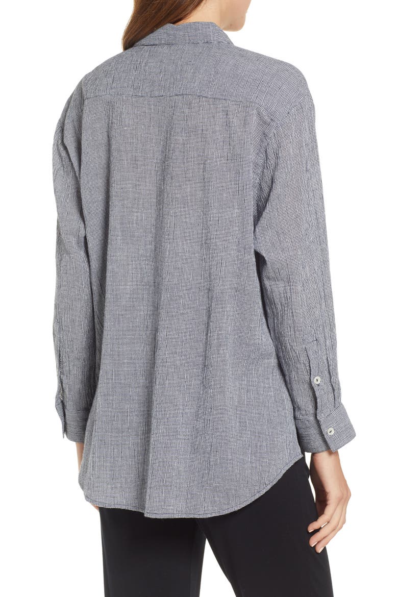 Boyfriend Shirt, Alternate, color, NAVY GINGHAM