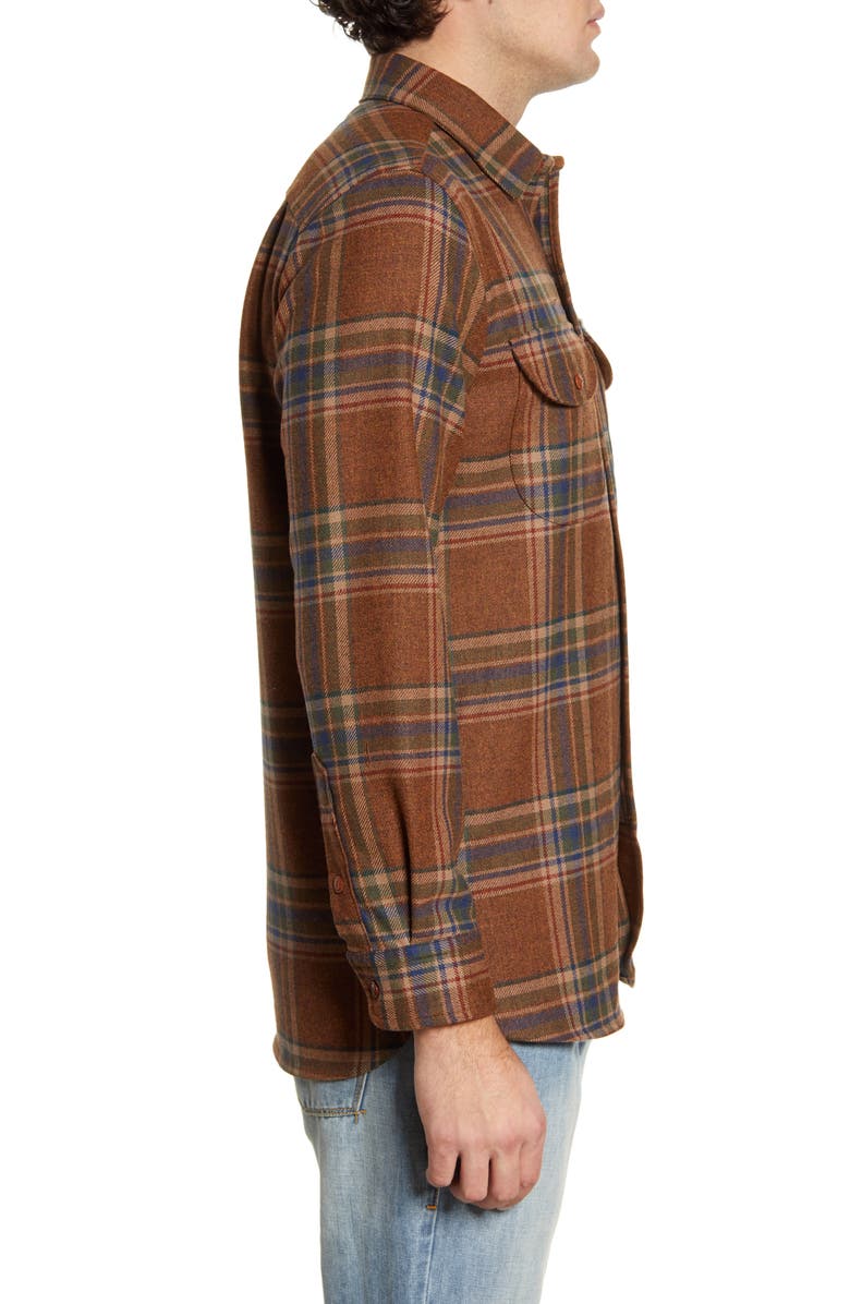 Pendleton Buckley Plaid Button-Up Wool Flannel Shirt, Alternate, color,