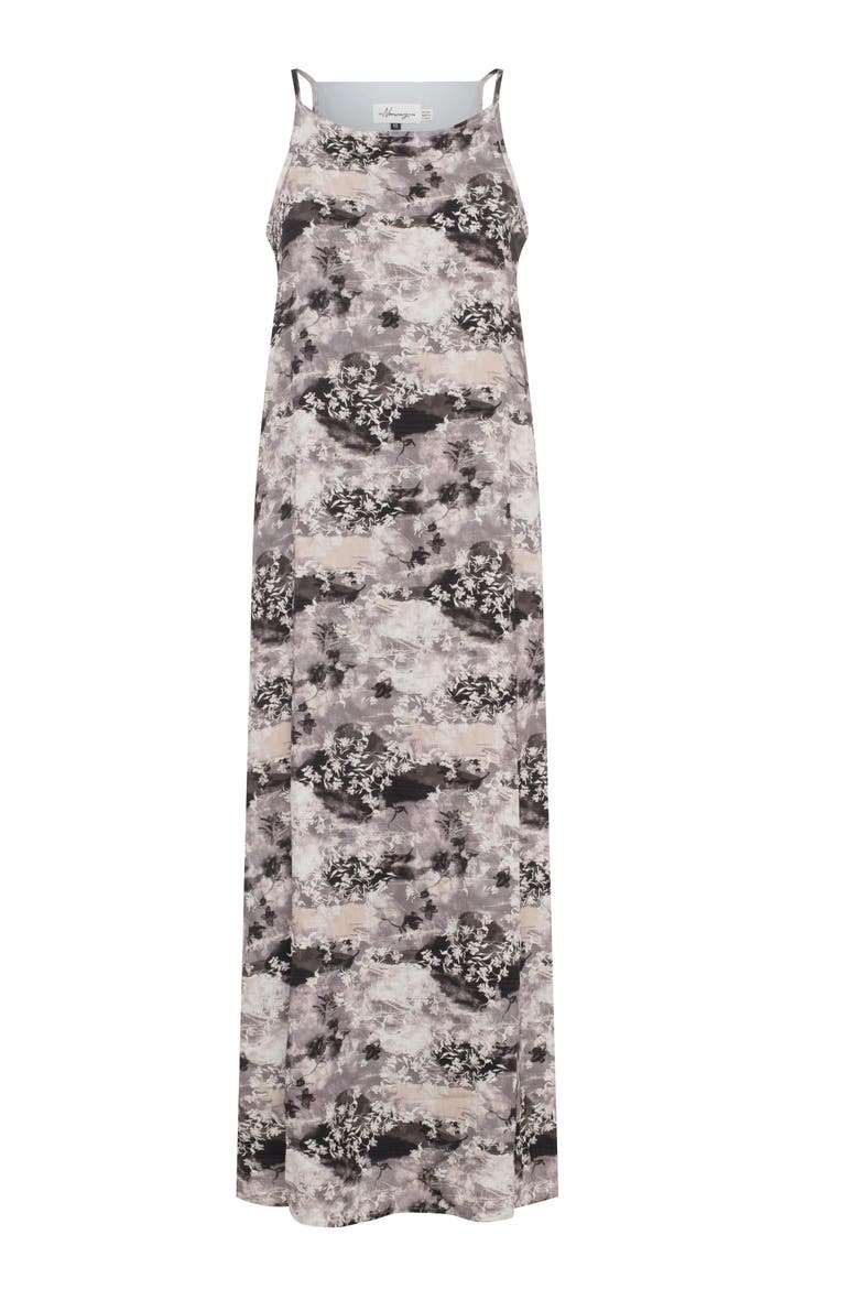 Linen Maxi Invisible Zipper Woven Jumper, Main, color, Grey