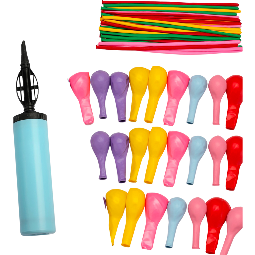 Trimate 100Pack Long Balloons With Pump Twisting & Modeling Fun, Age 8+ in Multicolored  product