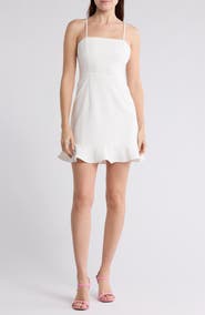 French Connection Whisper Frill Hem Cami Minidress