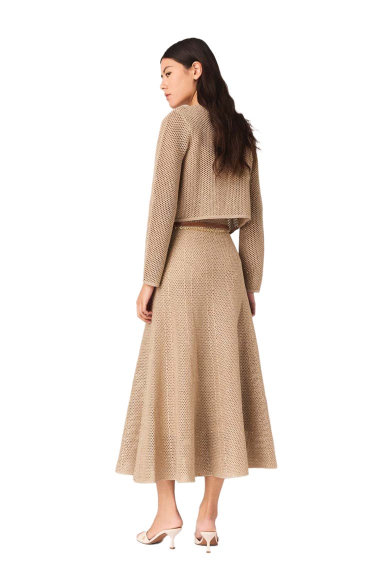 Rhinestone knit cardigan, Alternate, color, Nude
