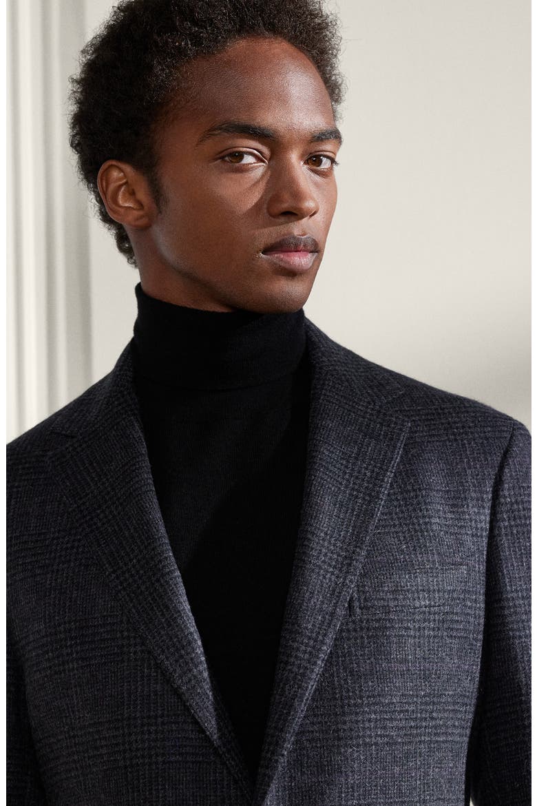 Hadley Glen Plaid Tailored Wool Jacket, Alternate, color, CHARCOAL MULTI W. BURGUNDY