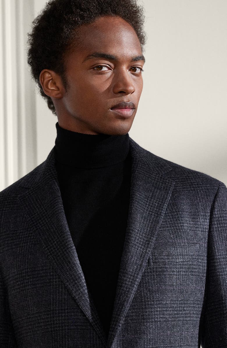 Ralph Lauren Purple Label Hadley Glen Plaid Tailored Wool Jacket, Alternate, color,