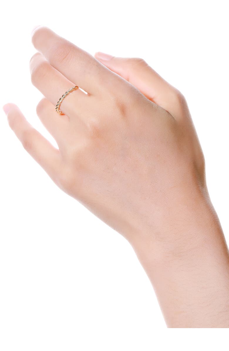 DEVATA Twisted Rope Ring in 14K Gold, 2mm, Alternate, color, Yellow Gold