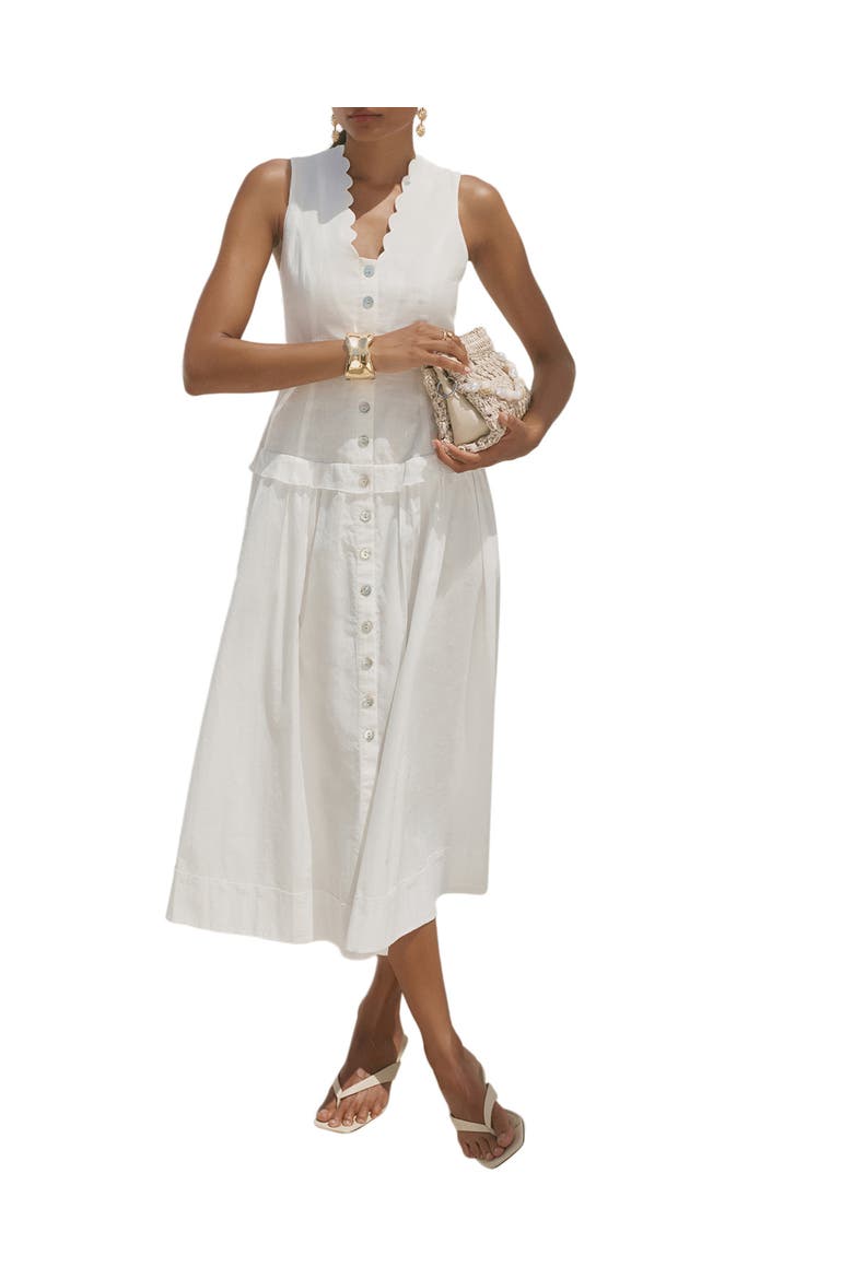 Ramie Drop Waist Maxi Dress, Main, color, Ivory