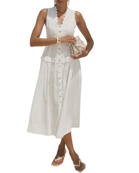 Ramie Drop Waist Maxi Dress