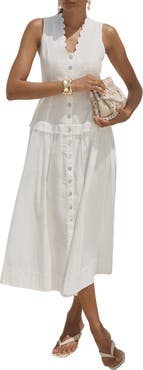 MINT VELVET Ramie Drop Waist Maxi Dress