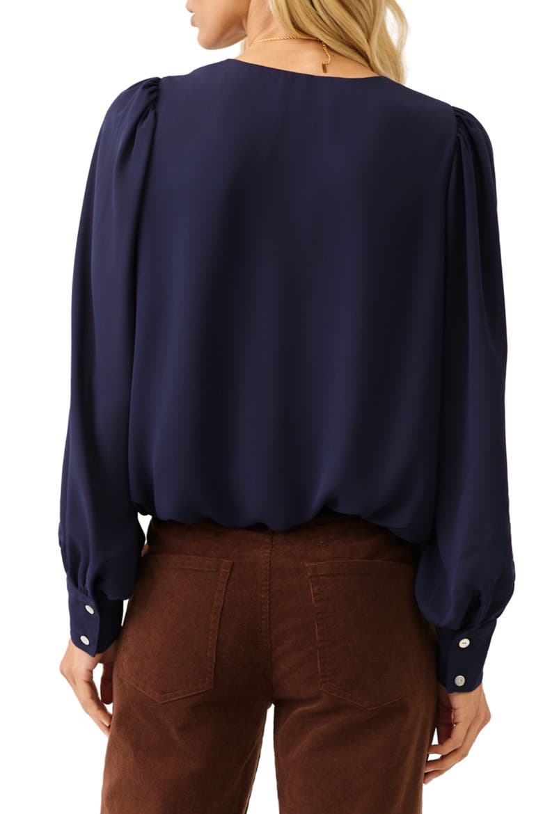 Puff Sleeve Top, Alternate, color, NAVY
