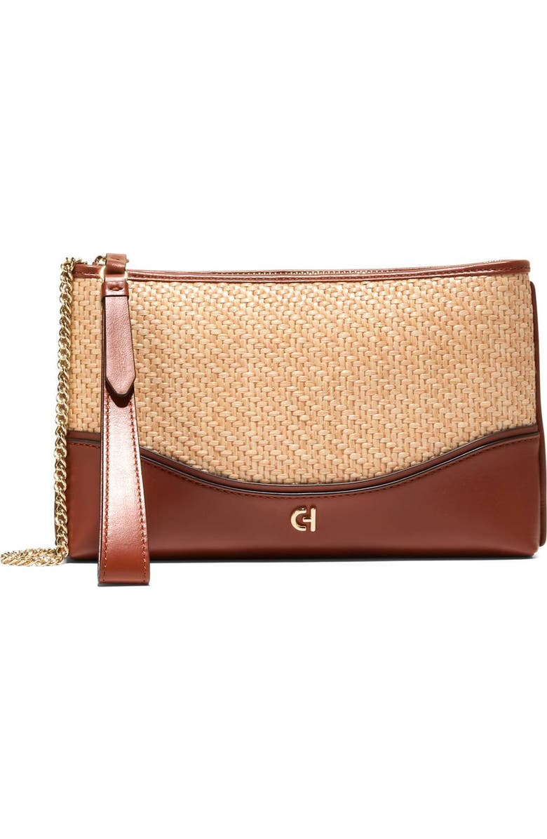 Cole Haan Essential Convertible Zip Pouch, Main, color, Natural Tan Straw