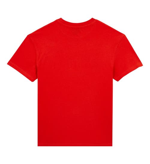 Vilebrequin Kids' Organic Cotton T-shirt In Coquelicot