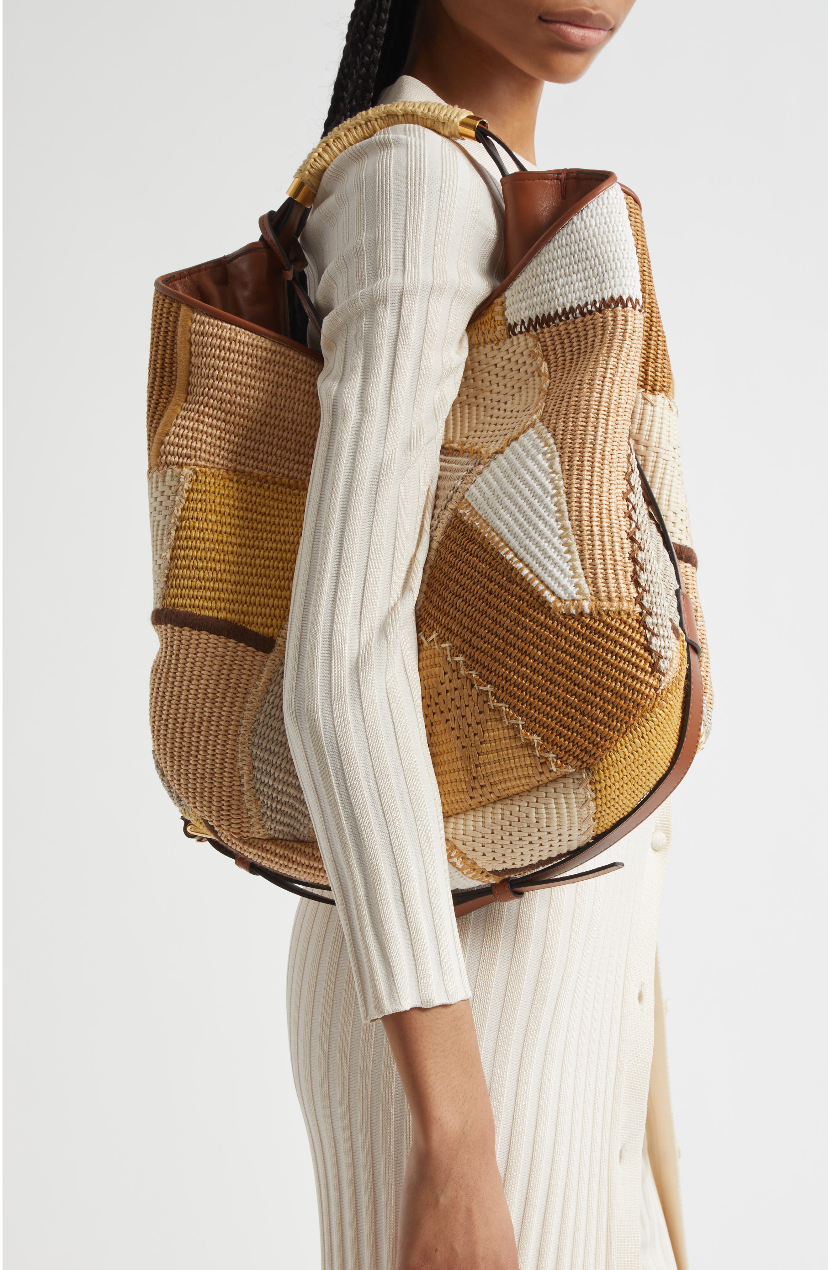 Moschino Handle Me Handheld Bag, Alternate, color, 