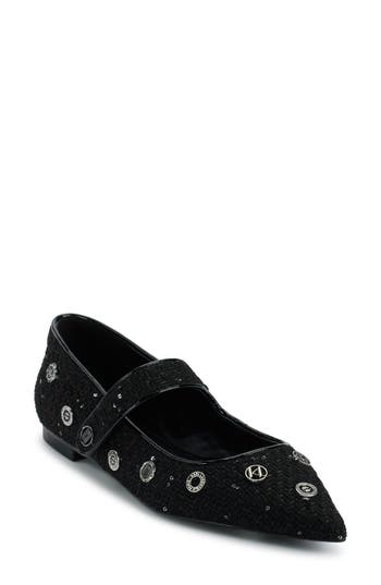 Karl Lagerfeld Paris Rosalyn Slingback Pointed Toe Pump In Black