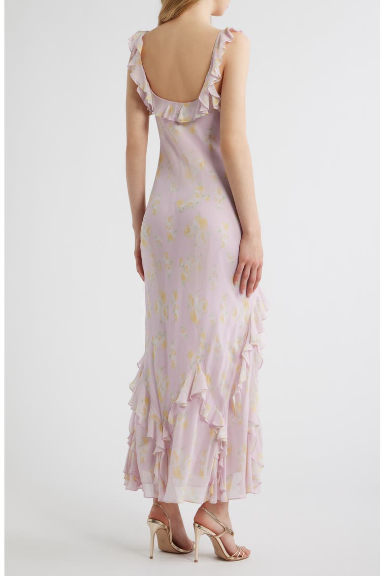 Roseline Ruffle Sleeveless Maxi Dress, Alternate, color, WISTERIA SUN