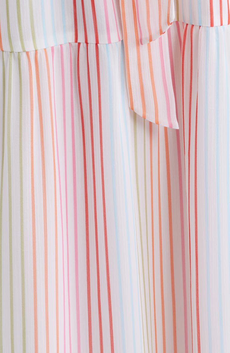 Eliza J Stripe Sleeveless Midi Dress, Alternate, color, Ivory Multi