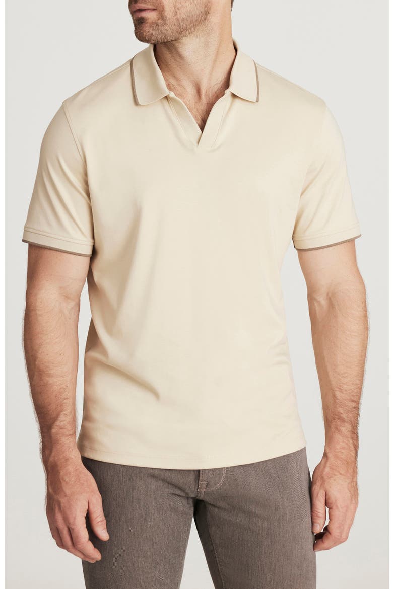 Riviera Tipped Pima Cotton Polo, Main, color, CASTLE WALL