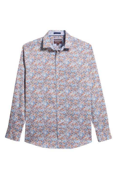 Logan Print Button-Up Shirt