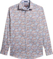 Johnston & Murphy Logan Print Button-Up Shirt