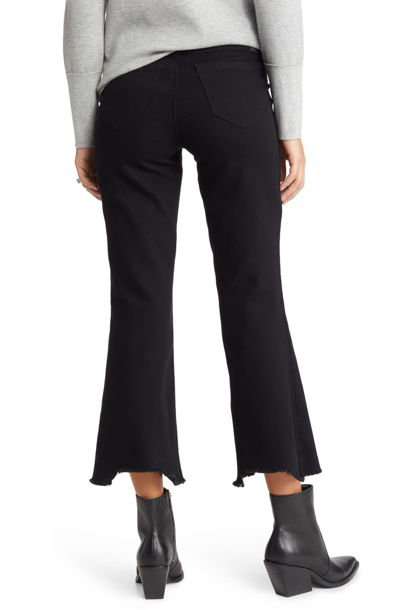 1822 Denim High Waist Fray Hem Crop Demi Bootcut Maternity Jeans, Alternate, color, 