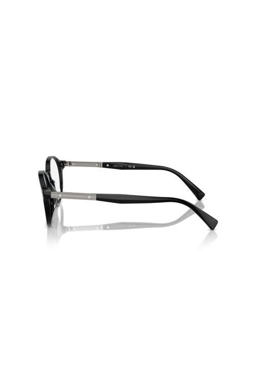 Brunello Cucinelli 50mm Oval Optical Glasses In Black