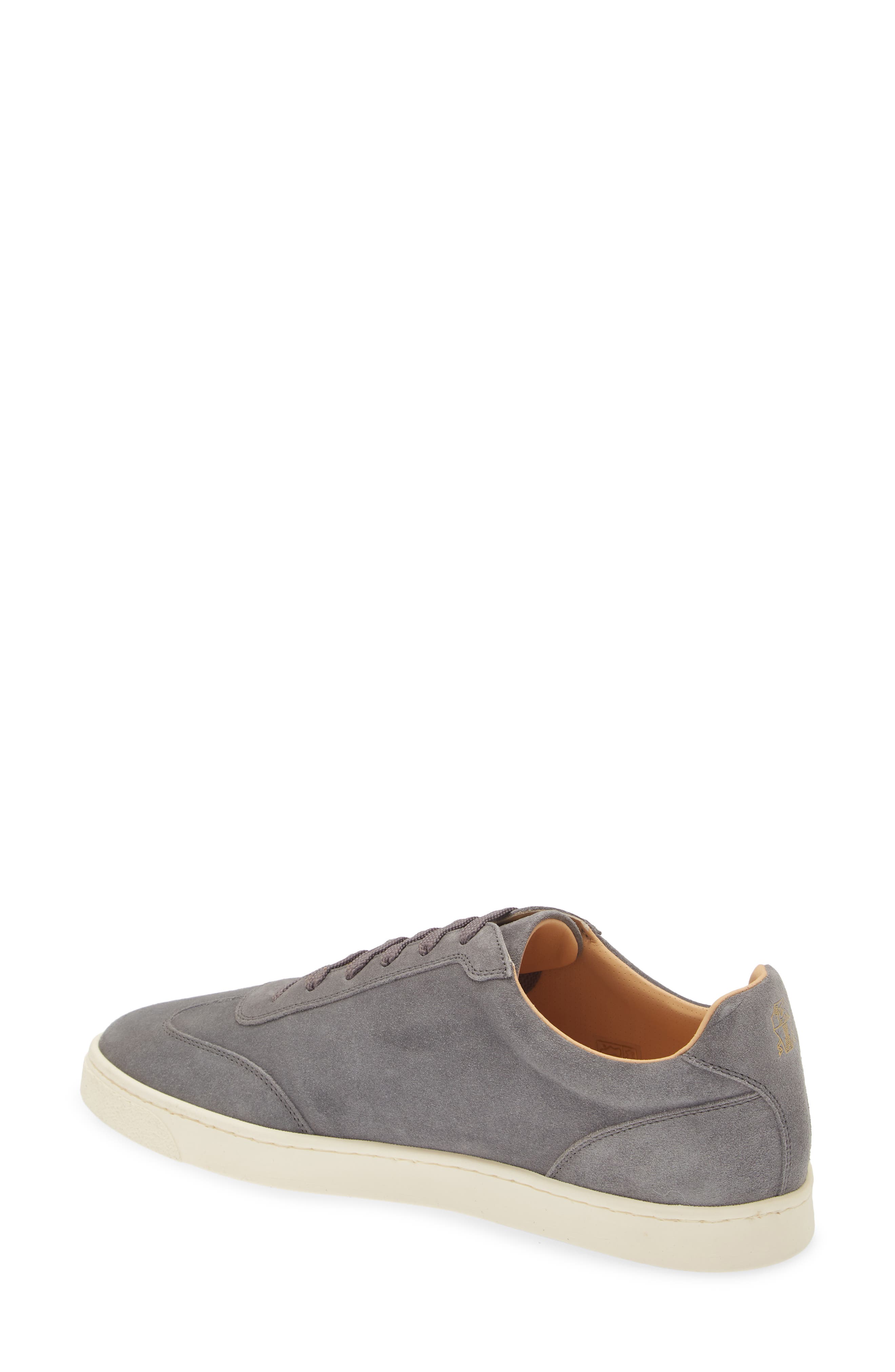 Brunello Cucinelli Suede Low Top Sneaker, Alternate, color, Light Grey