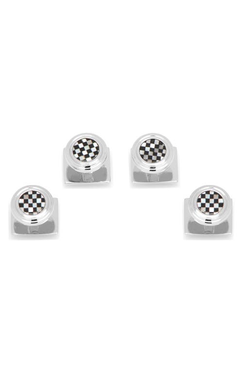 Cufflinks, Inc. Checkerboard Studs in Black 
