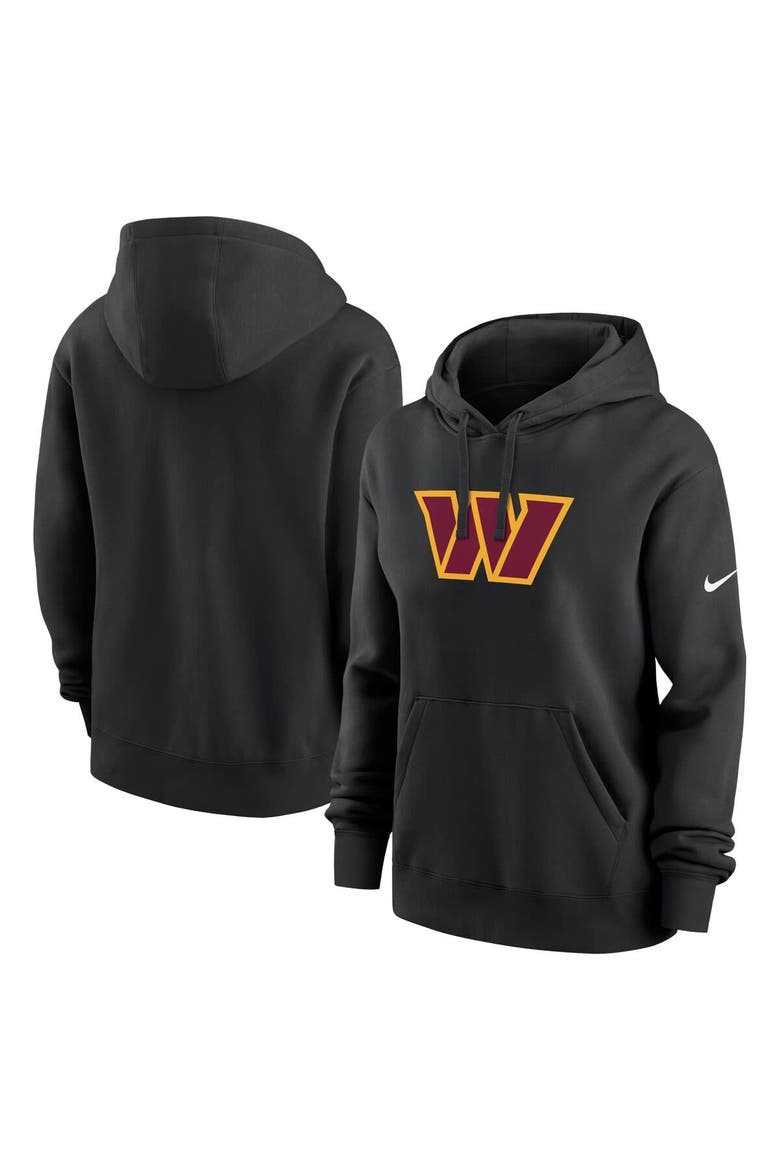Women's Nike Black Washington Commanders Club Fleece Pullover Hoodie, Main, color, Black