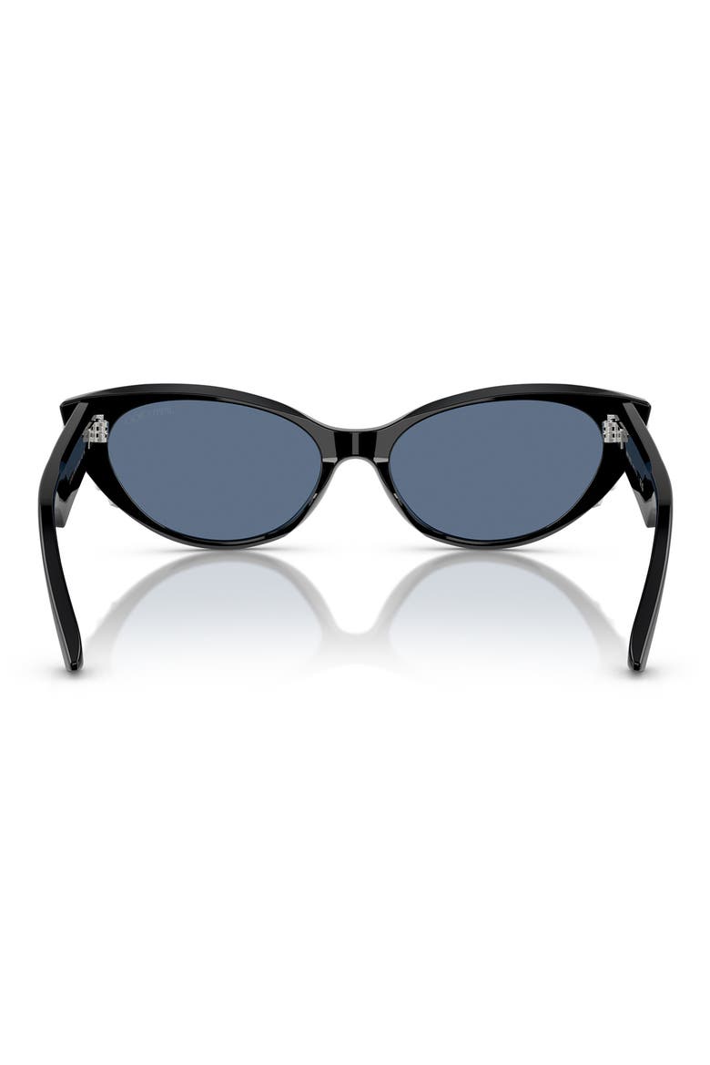55mm Cat Eye Sunglasses, Alternate, color, BLACK BLUE